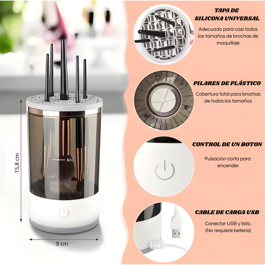 Limpiador Eléctrico de Brochas de Maquillaje